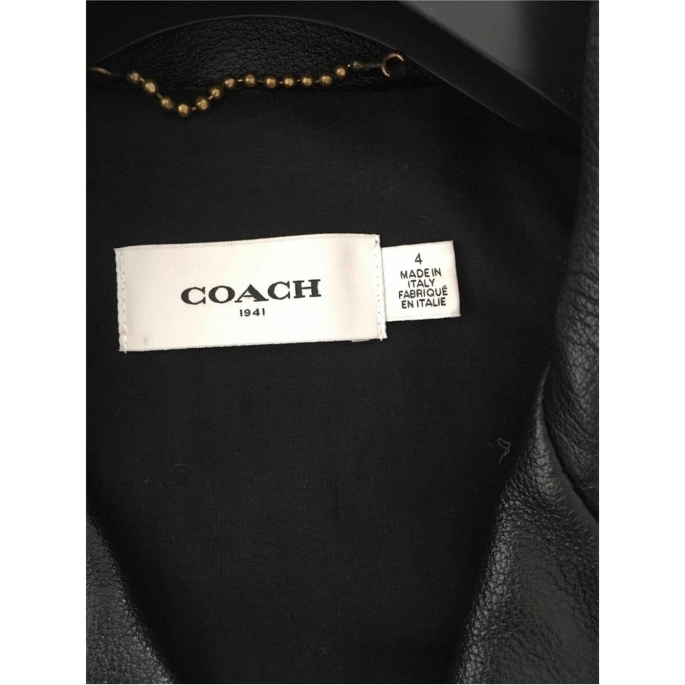 Coach Black Leather Moto Fringe Jacket - image 7